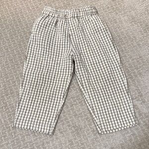 Zara Cream, Yellow and Gray Plaid Kids Pants